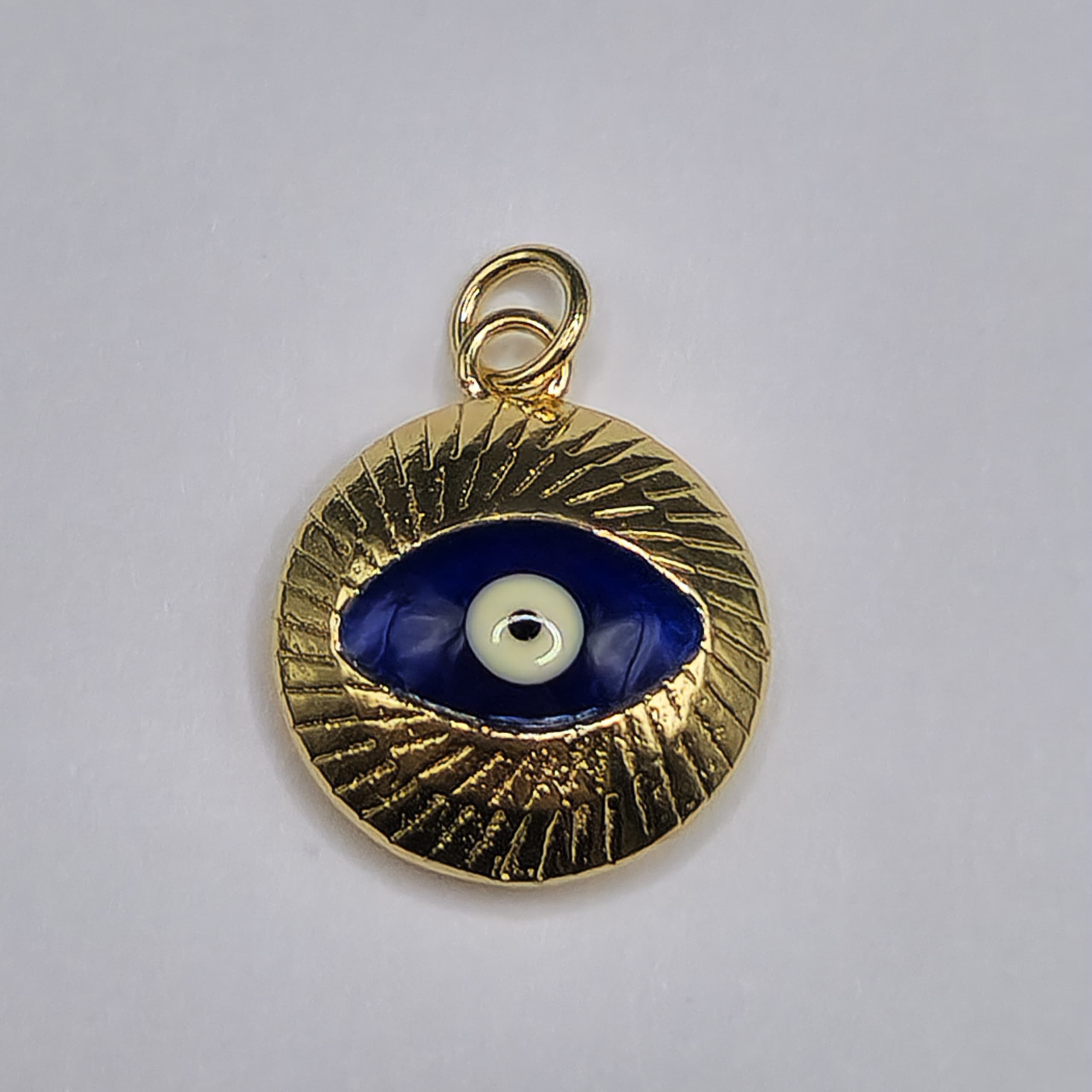 ORO CHINO DIJE OJO TURCO AZUL
