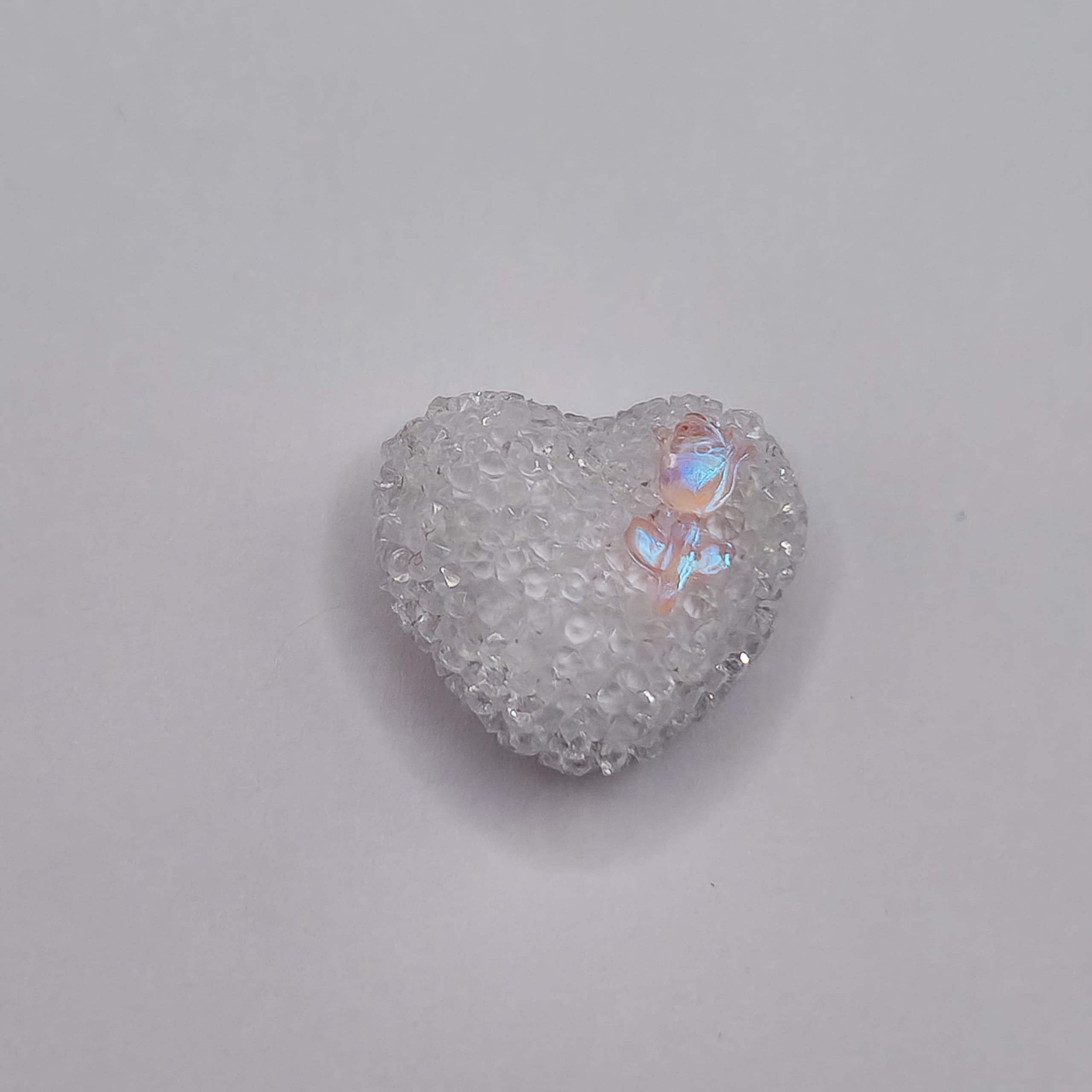 CORAZON DE CRISTALES BLANCO