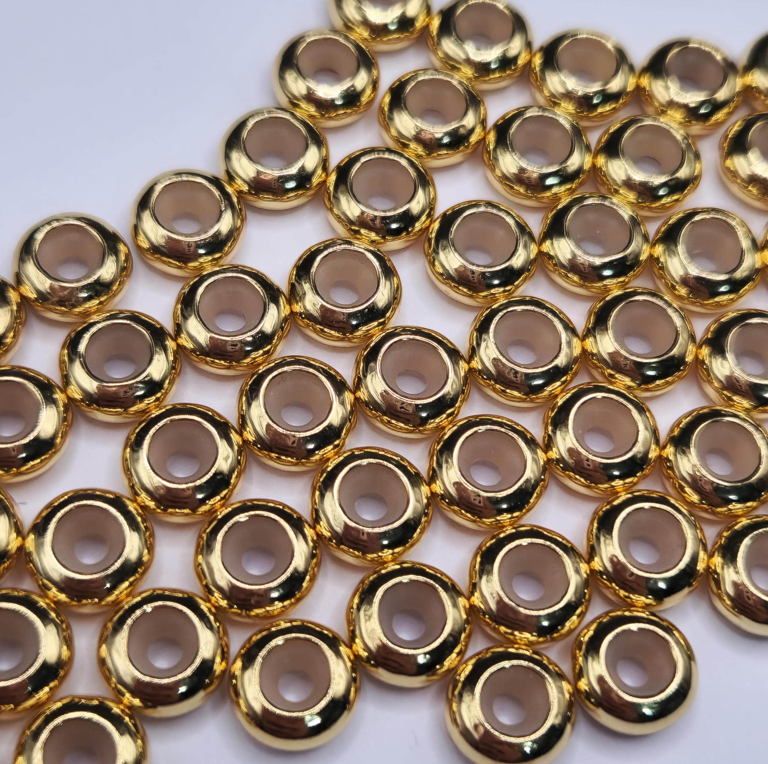 PASADOR 8MM DORADO CON SILICON EN MEDIO PARA AJUSTAR