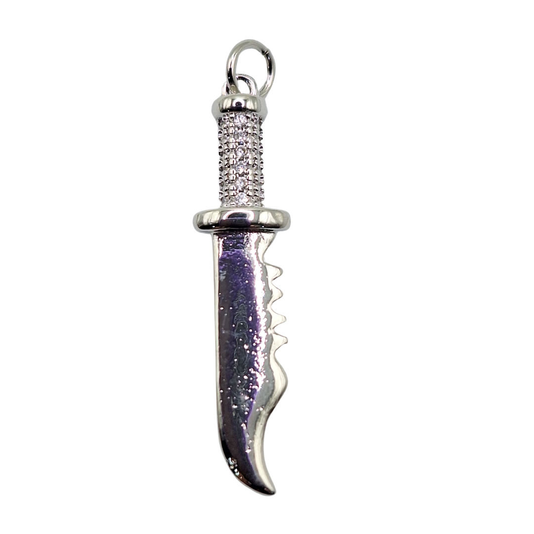 DIJE CUCHILLO PLATEADO