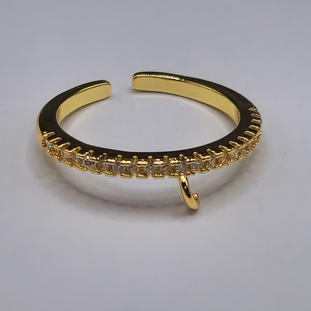 ANILLO LISO CON ARGOLLA PARA GUINDAR DIJE