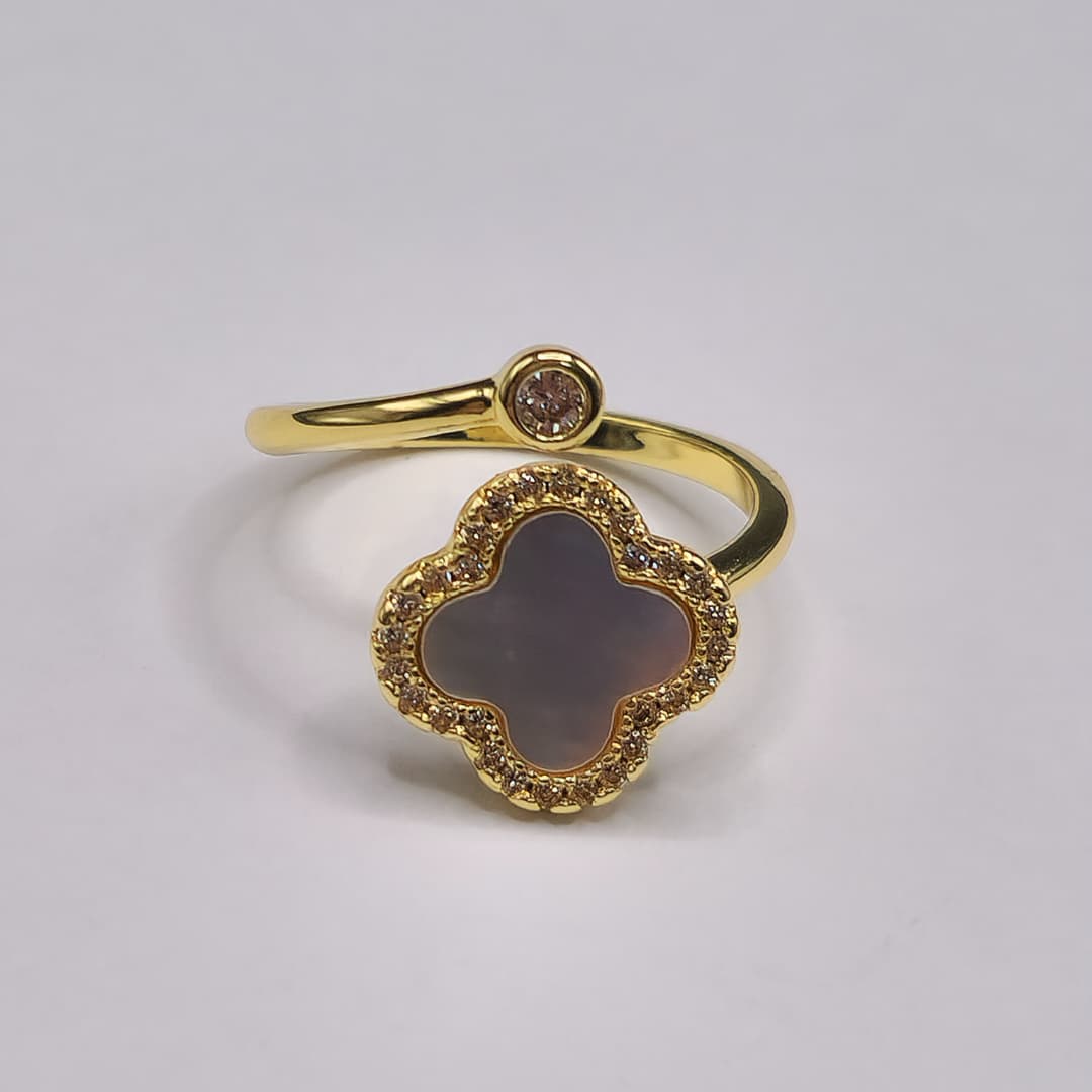 ANILLO TREBOL BLANCO