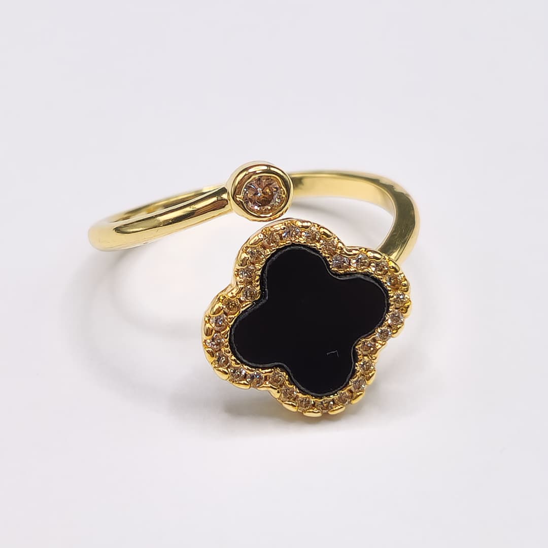 ANILLO TREBOL NEGRO