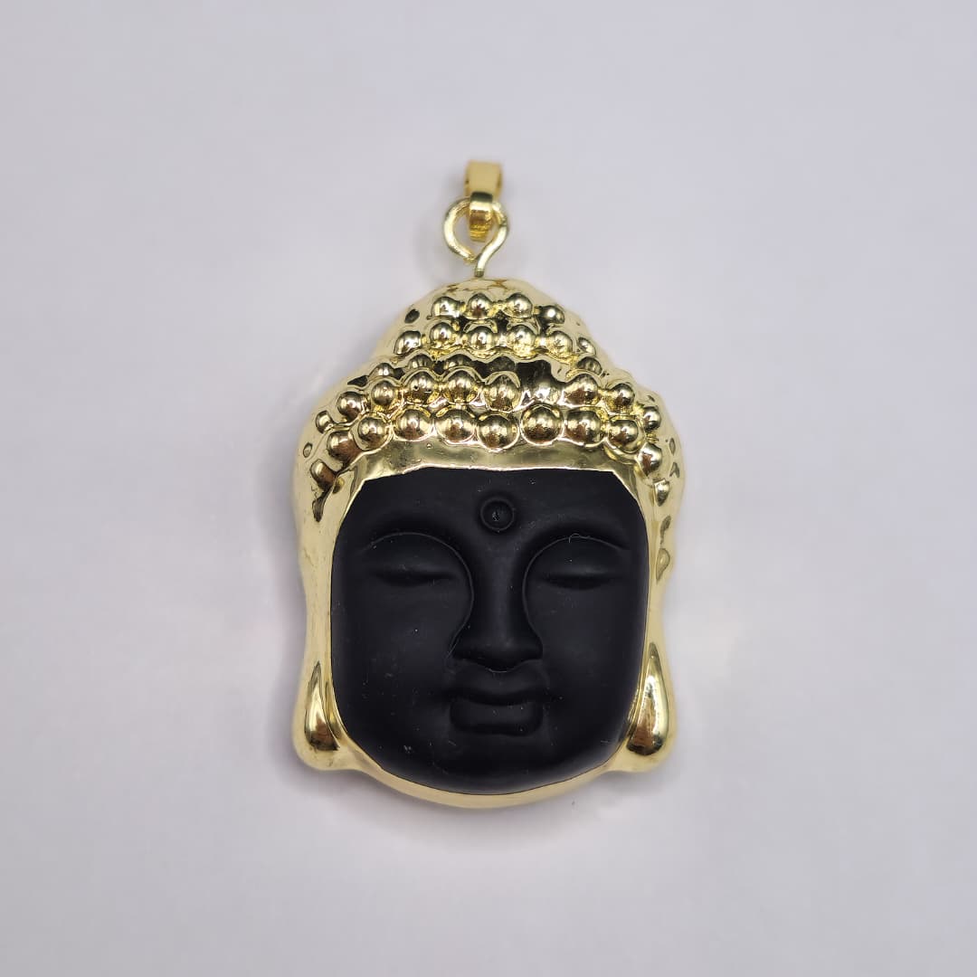 DIJE DE ORO CHINO BUDA NEGRO