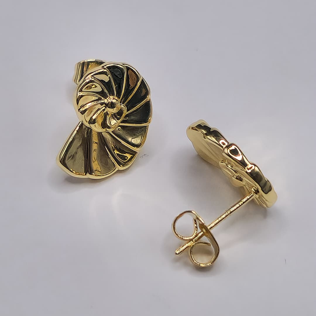 ZARCILLO CORAL EN ESPIRAL DORADO