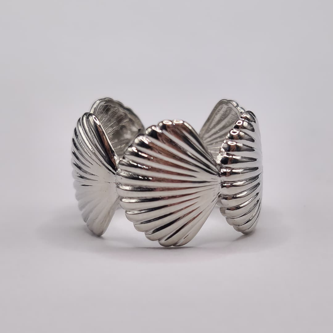 ANILLO OSTRAS PLATEADAS