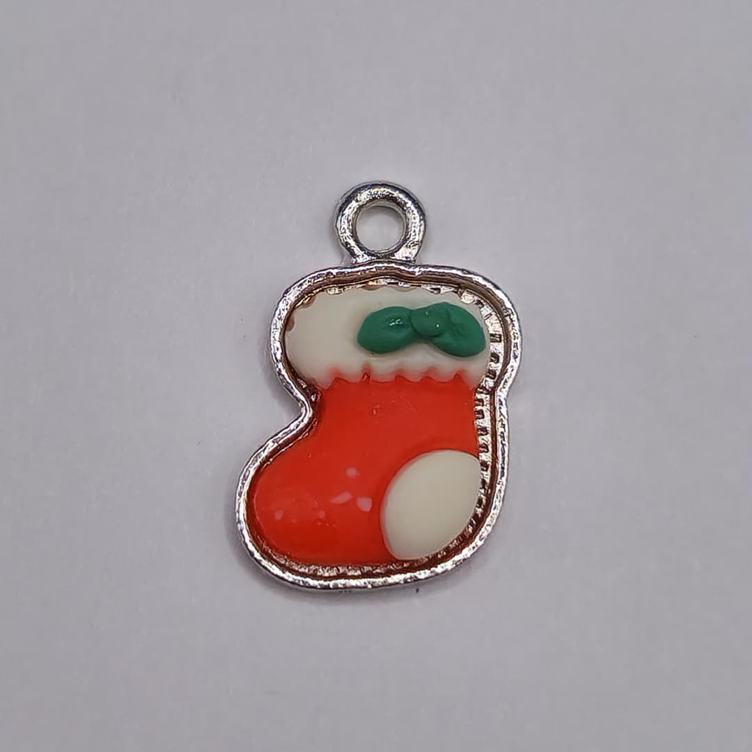 DIJE DE NAVIDAD CALCETIN NAVIDEÑO