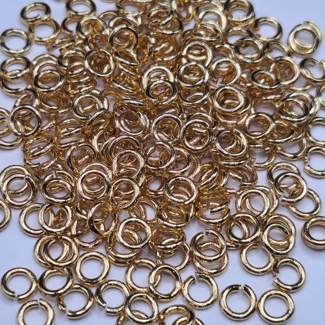 PAQUETE ARGOLLAS DE ORO CHINO 5MM ( GRUESA )