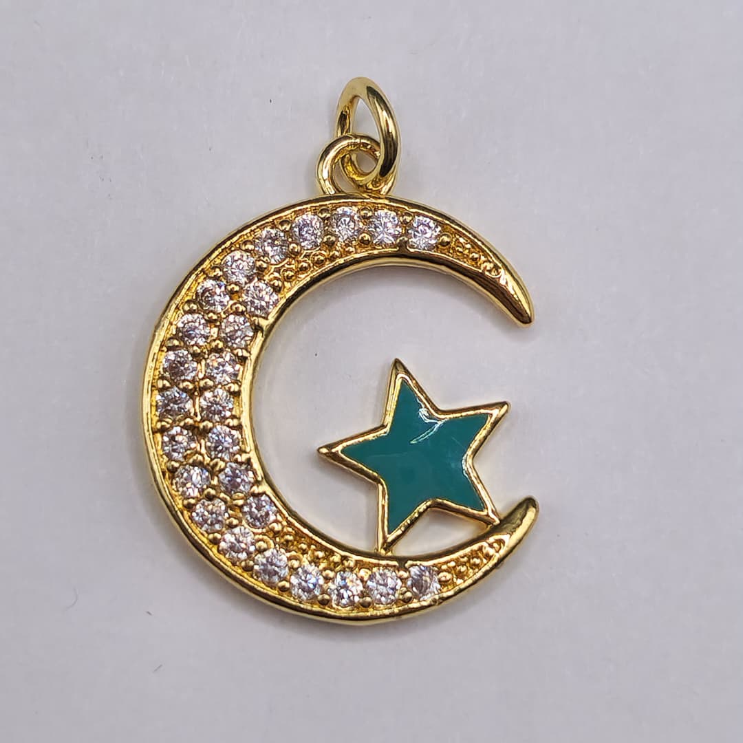 CIRCON DIJE MEDIA LUNA CON ESTRELLA VERDE