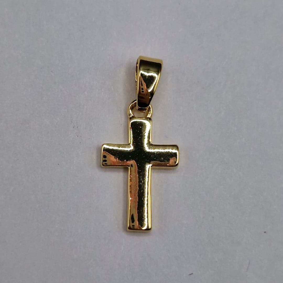 DIJE DE ORO CHINO CRUZ GRUESA PEQUEÑA