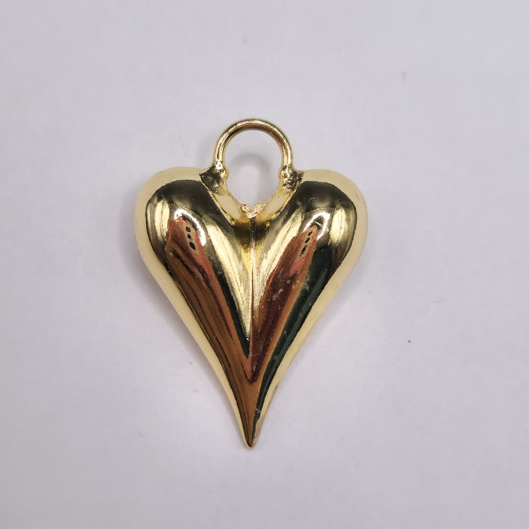 ORO CHINO DIJE CORAZÓN DORADO 16MM