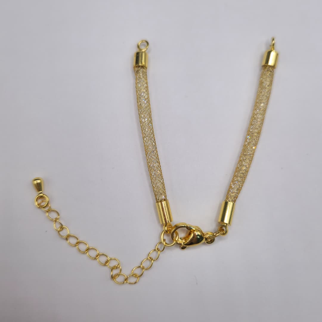 PULSERA EXTENSORA DORADA CON BROCHE