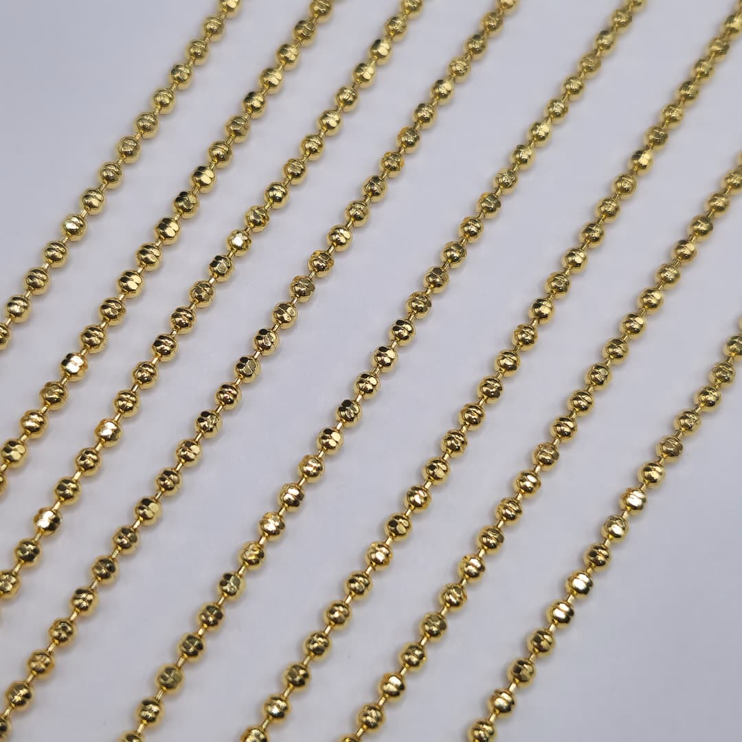 CADENA DE BALIN 2 MM TEXTURADO CON EXTENSOR