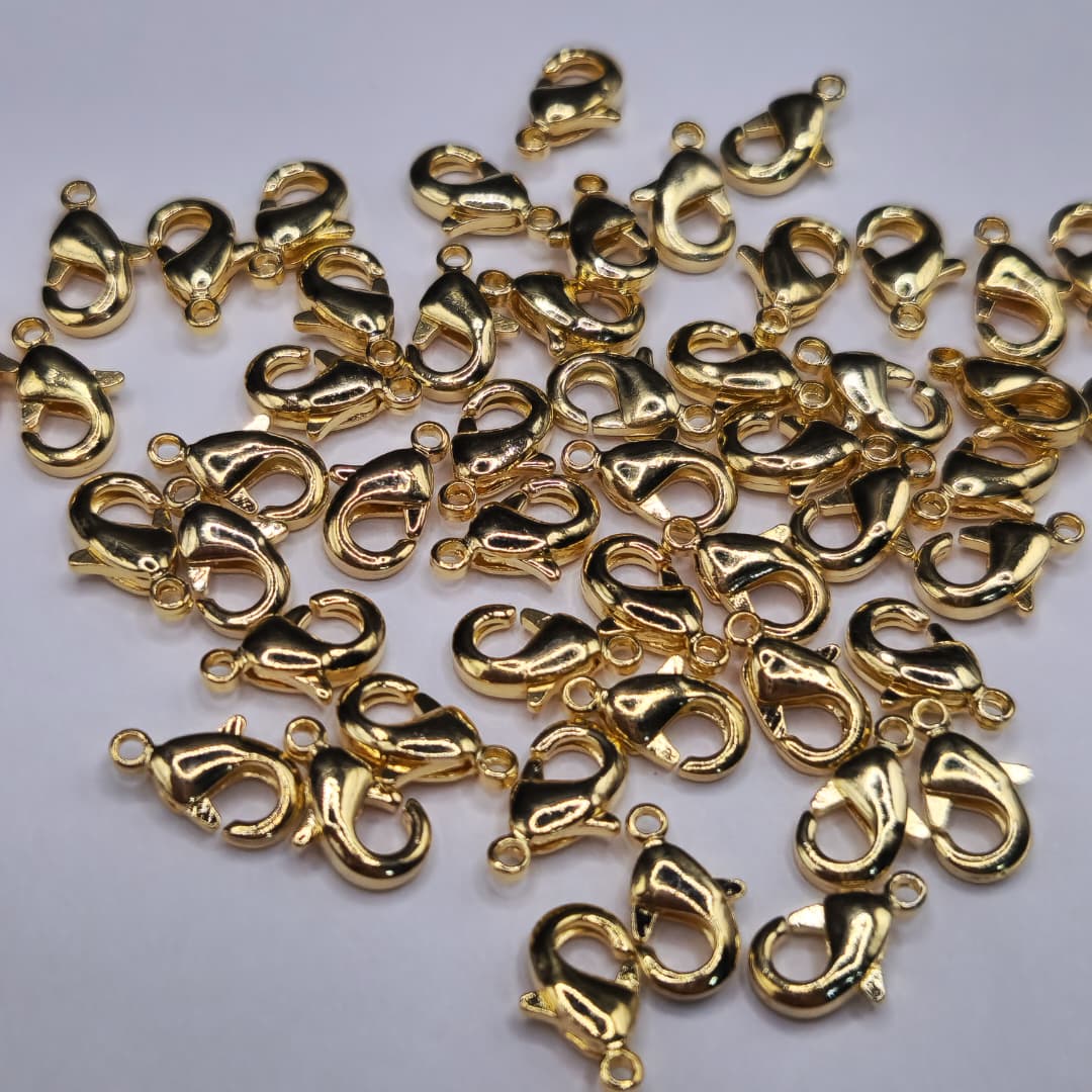 ORO CHINO BROCHE PICO DE LORO DORADO 10MM