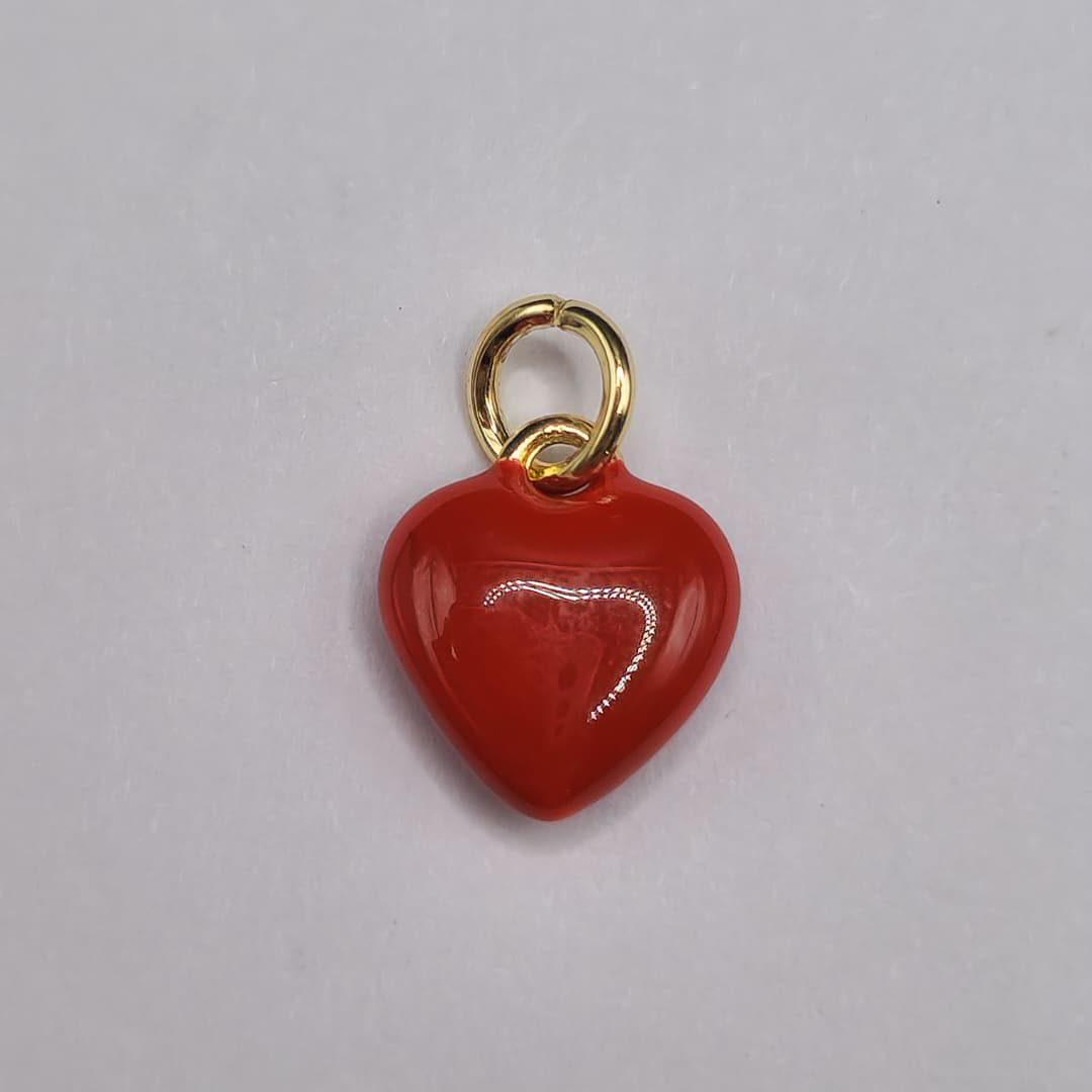 ORO CHINO CORAZON ROJO 9X10MM