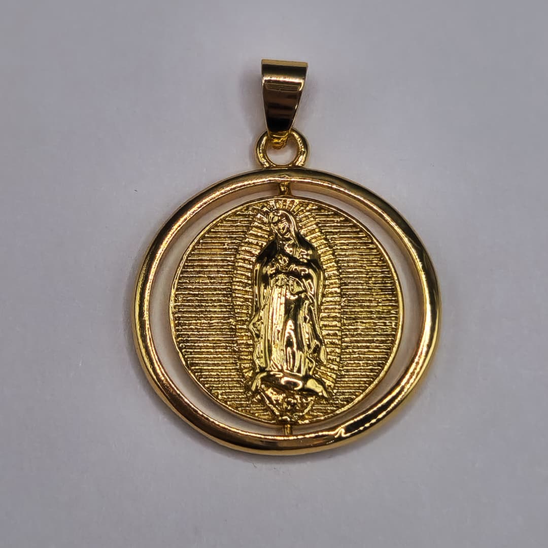 ORO CHINO MEDALLA DE LA VIRGEN DE GUADALUPE