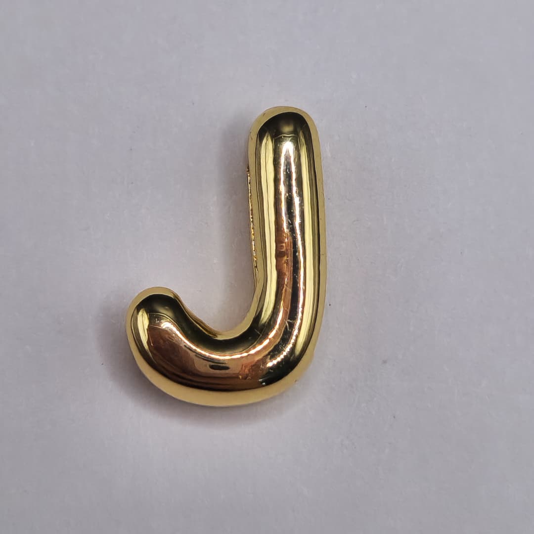 ORO CHINO PASADOR LETRA J 12X16MM