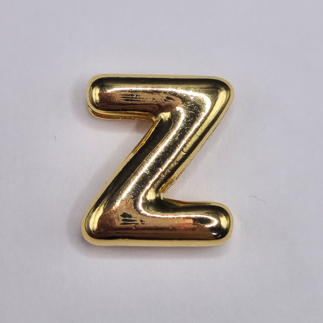 ORO CHINO PASADOR LETRA Z 12X16MM