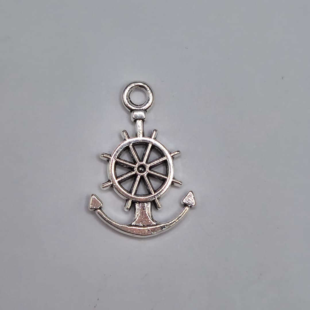 SILVER DIJE DE ANCLA CON TIMON 15X21MM