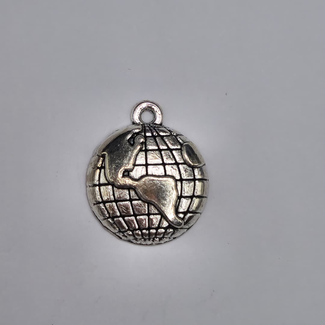 SILVER DIJE DE PLANETA 16X19MM