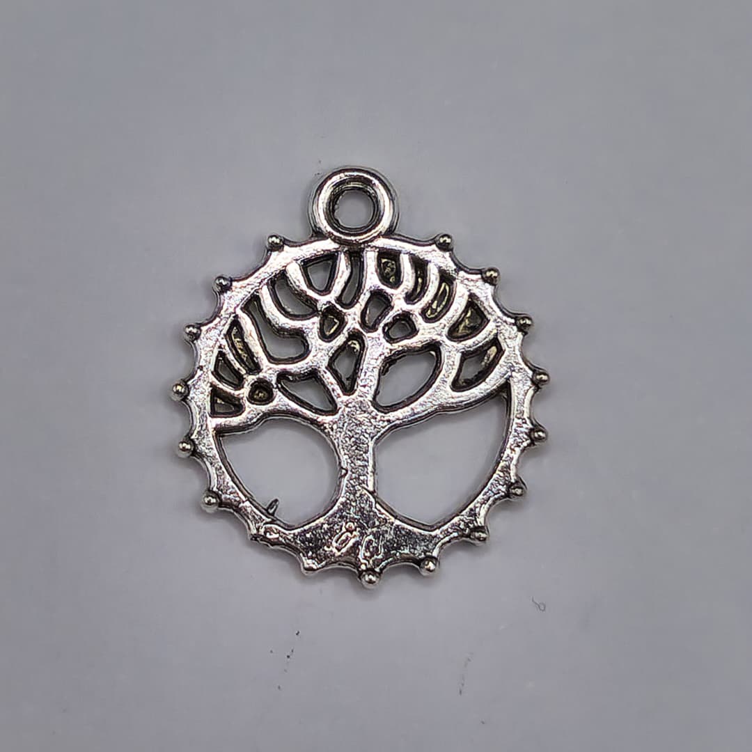 SILVER DIJE DE ARBOL DE LA VIDA 16X18MM