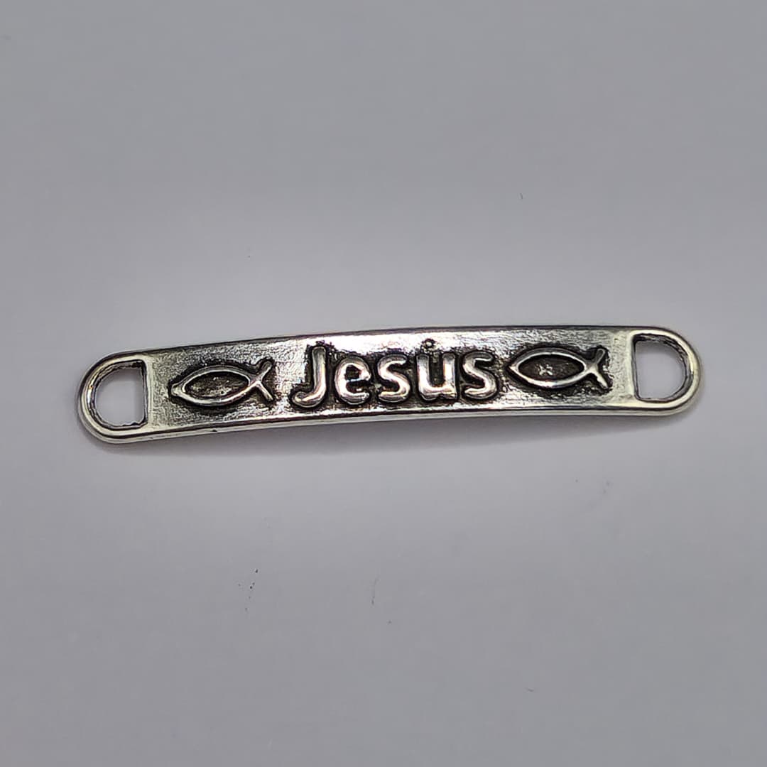 SILVER CONECTOR PLACA DE JESUS 5X37MM