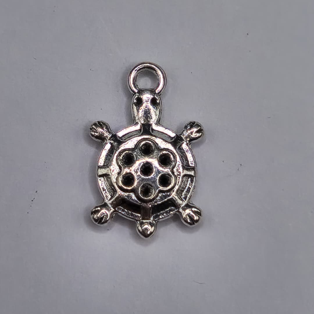 SILVER DIJE DE TORTUGA 12X19MM