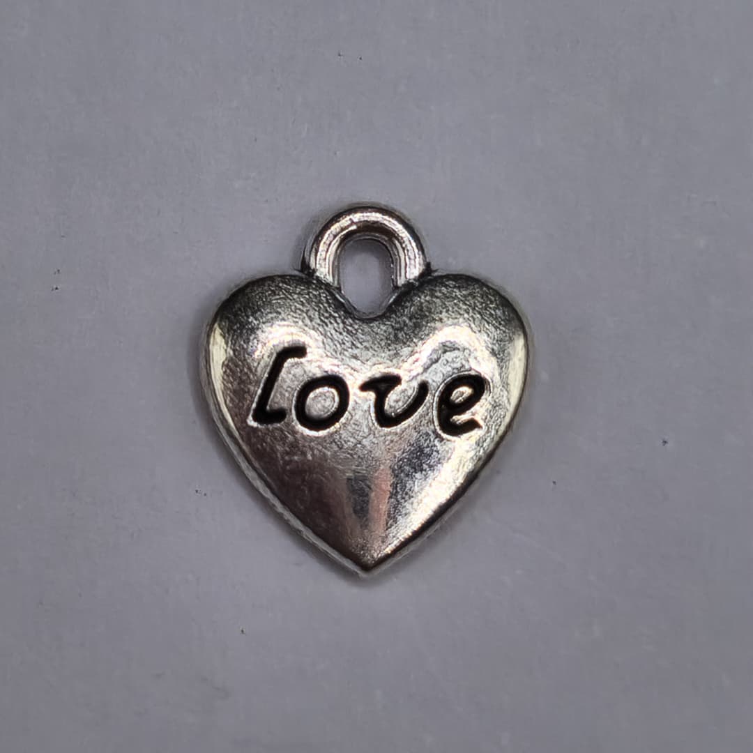 SILVER DIJE DE CORAZON LOVE 10X11MM