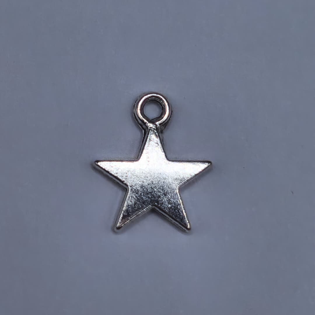 SILVER DIJE DE ESTRELLA 12X15MM