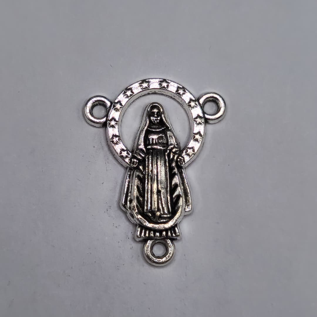 SILVER VITELA DE VIRGEN MARIA 17X22MM