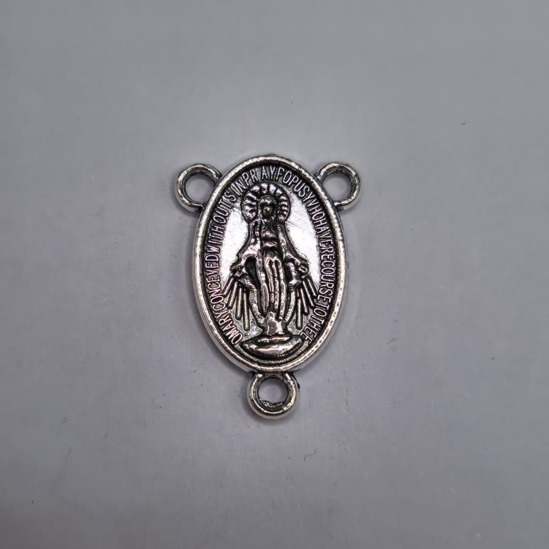 SILVER VITELA DE LA VIRGEN MILAGROSA 14X20MM