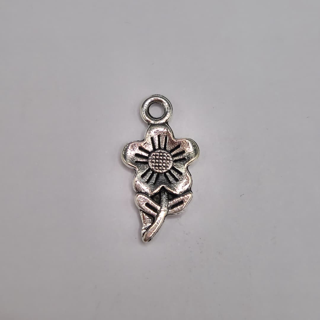 SILVER DIJE DE FLOR 12X22MM