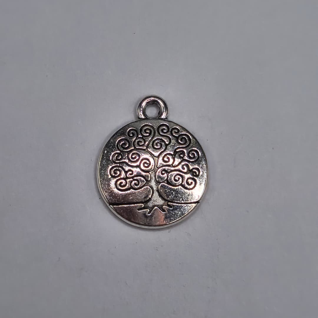 SILVER DIJE CIRCULO CON ARBOL 19X22MM