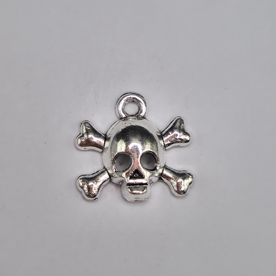 SILVER DIJE DE CALAVERA 15X14MM