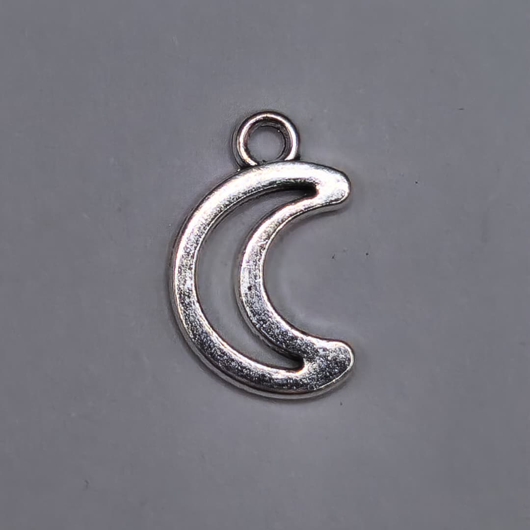 SILVER DIJE DE LUNA HUECA 10X17MM