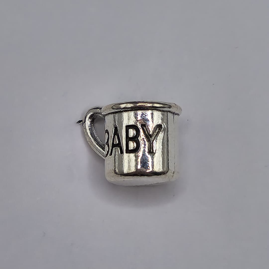 SILVER DIJE DE TAZA BABY 9X12MM