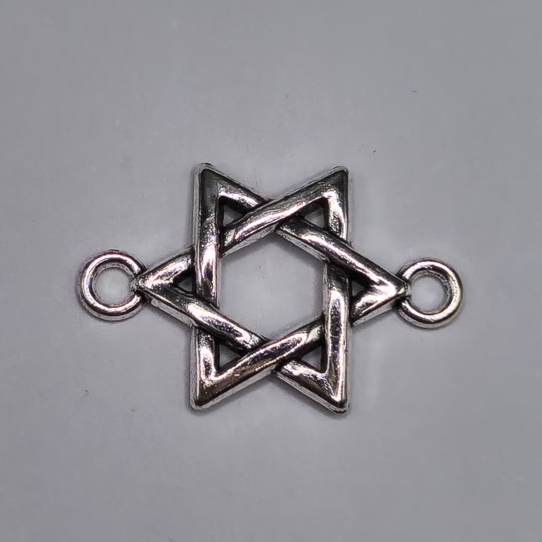 SILVER CONECTOR DE ESTRELLA 17X26MM