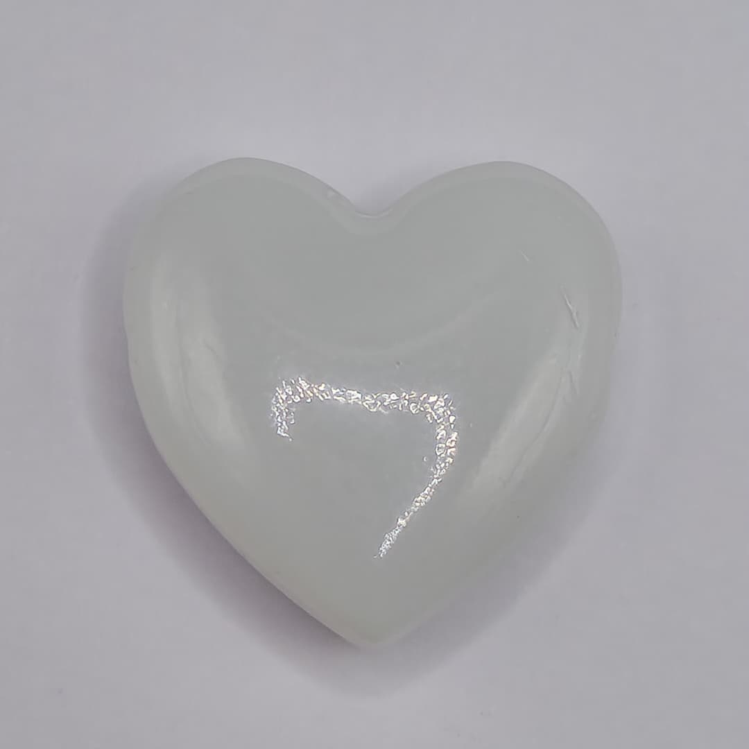 MURANO PASADOR CORAZON BLANCO