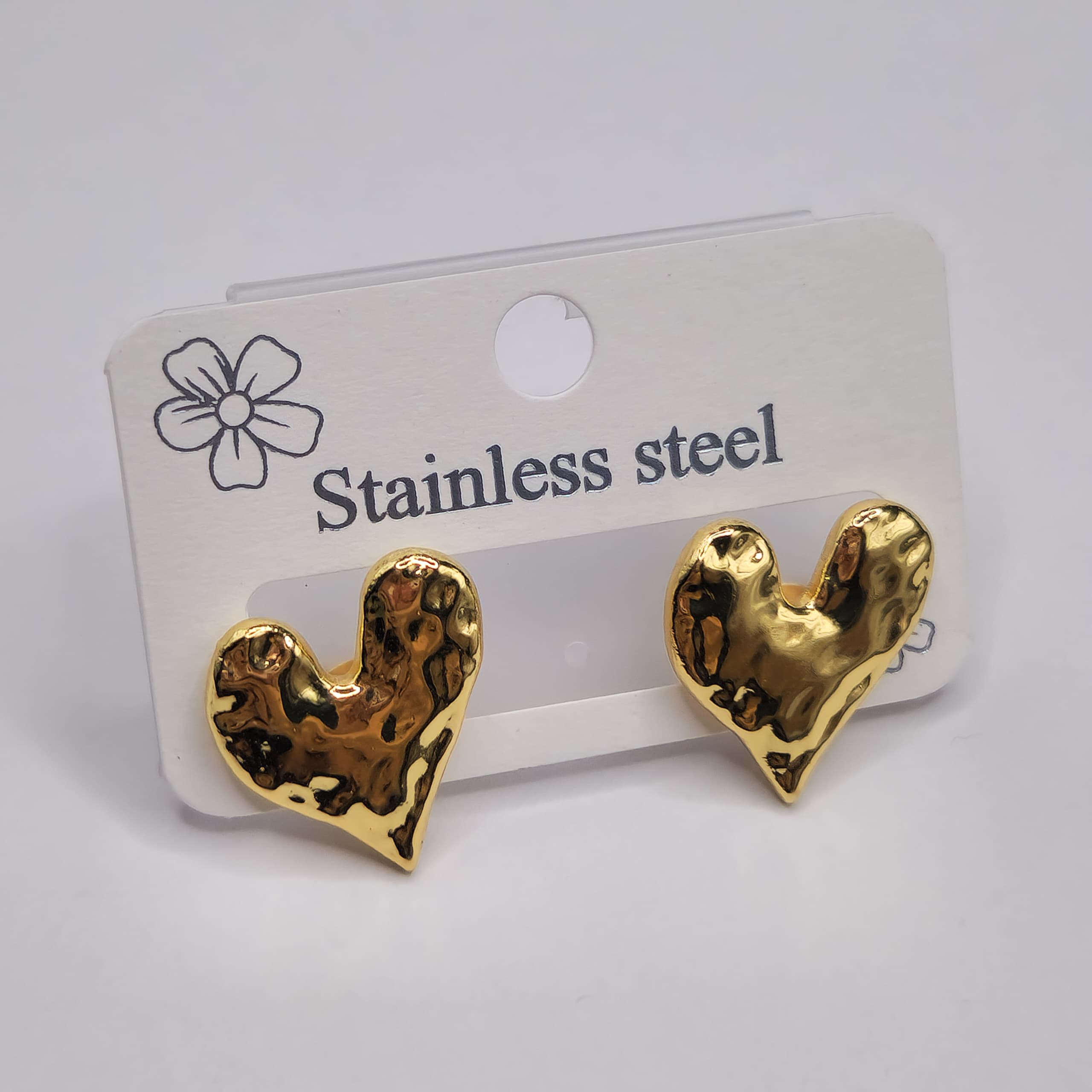 ZARCILLOS CORAZON CORRUGADO