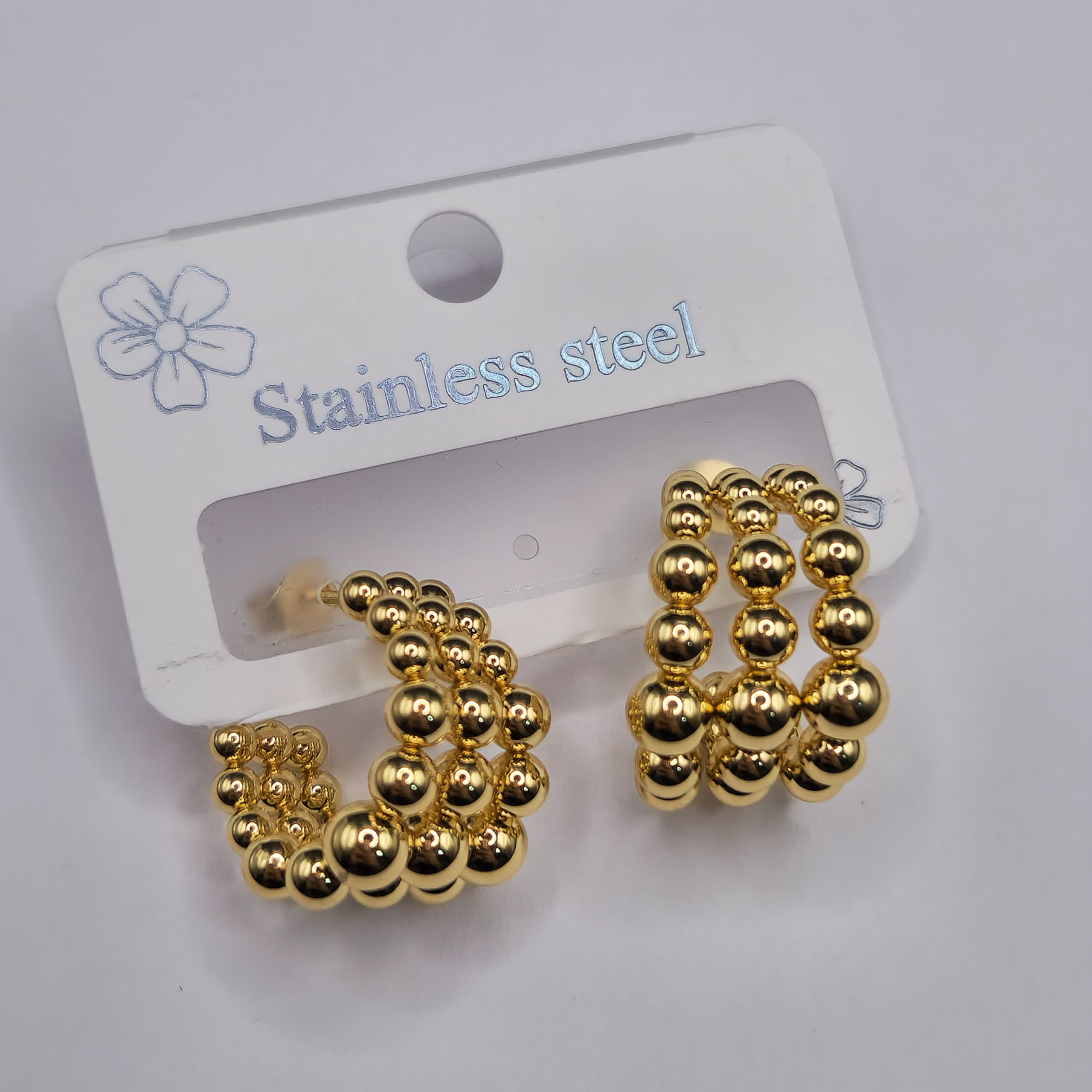 ZARCILLOS BALIN DORADO