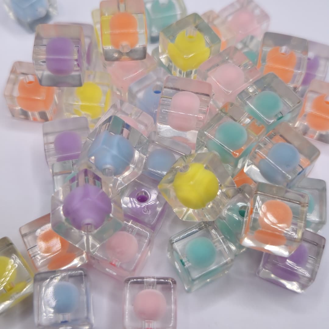 BOLSA 6 UND CUBO CON ESFERAS DE COLORES