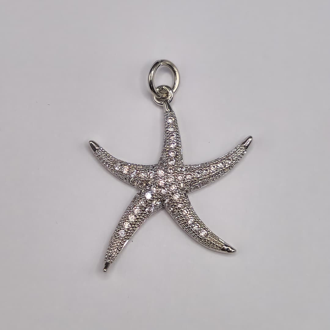 CIRCON DIJE DE ESTRELLA DE MAR PLATEADA