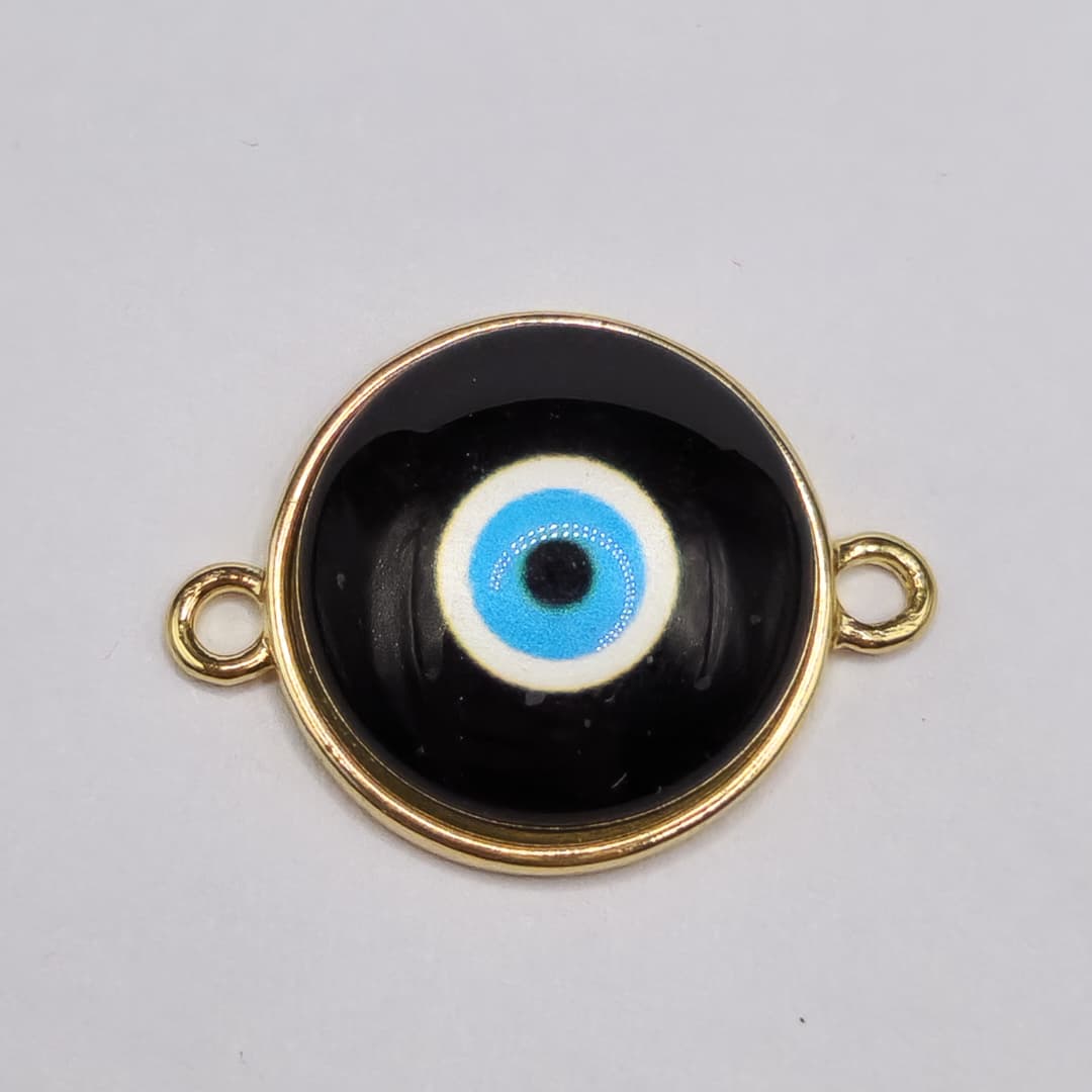ORO CHINO CONECTOR OJO TURCO NEGRO