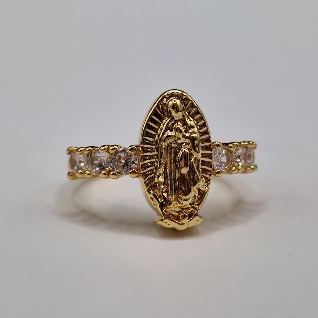 ANILLO DE LA VIRGEN DE GUADALUPE CON CIRCONES