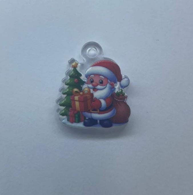 RESINA DIJE NAVIDEÑO SANTA CLAUS CON ARBOLITO