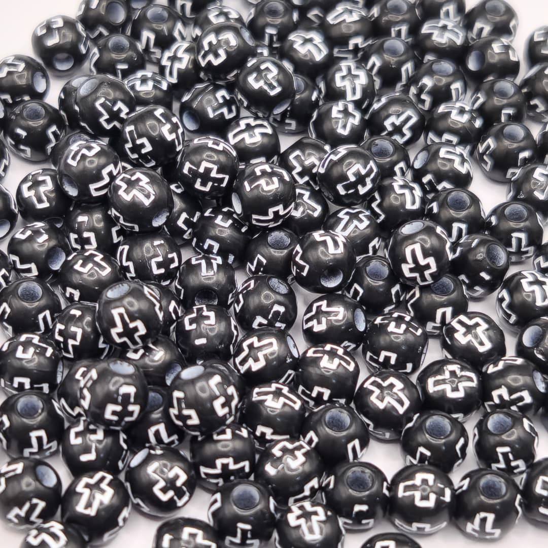 BOLSA 55 UND ESFERA NEGRA DE CRUZ 6MM