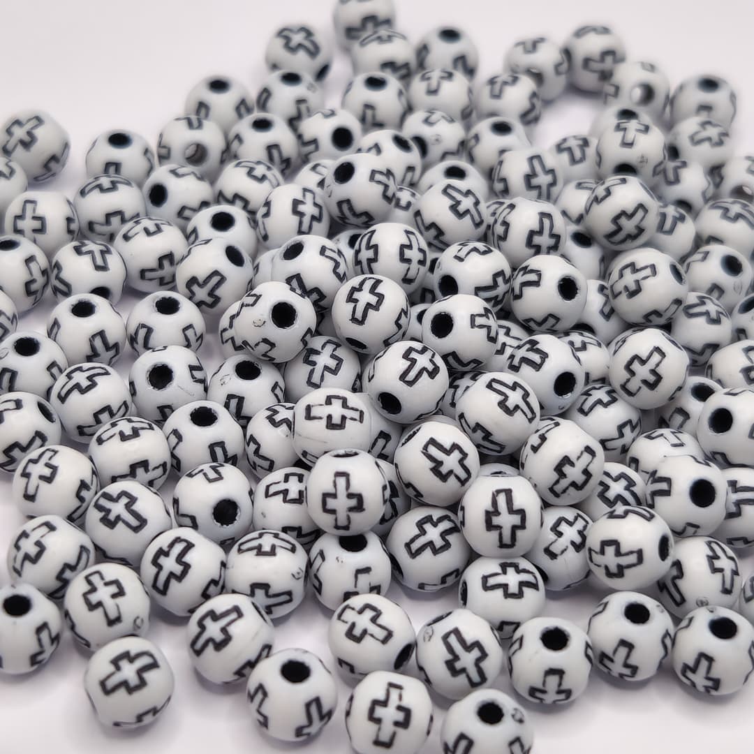 BOLSA 55 UND ESFERA BLANCA CON CRUZ 6MM