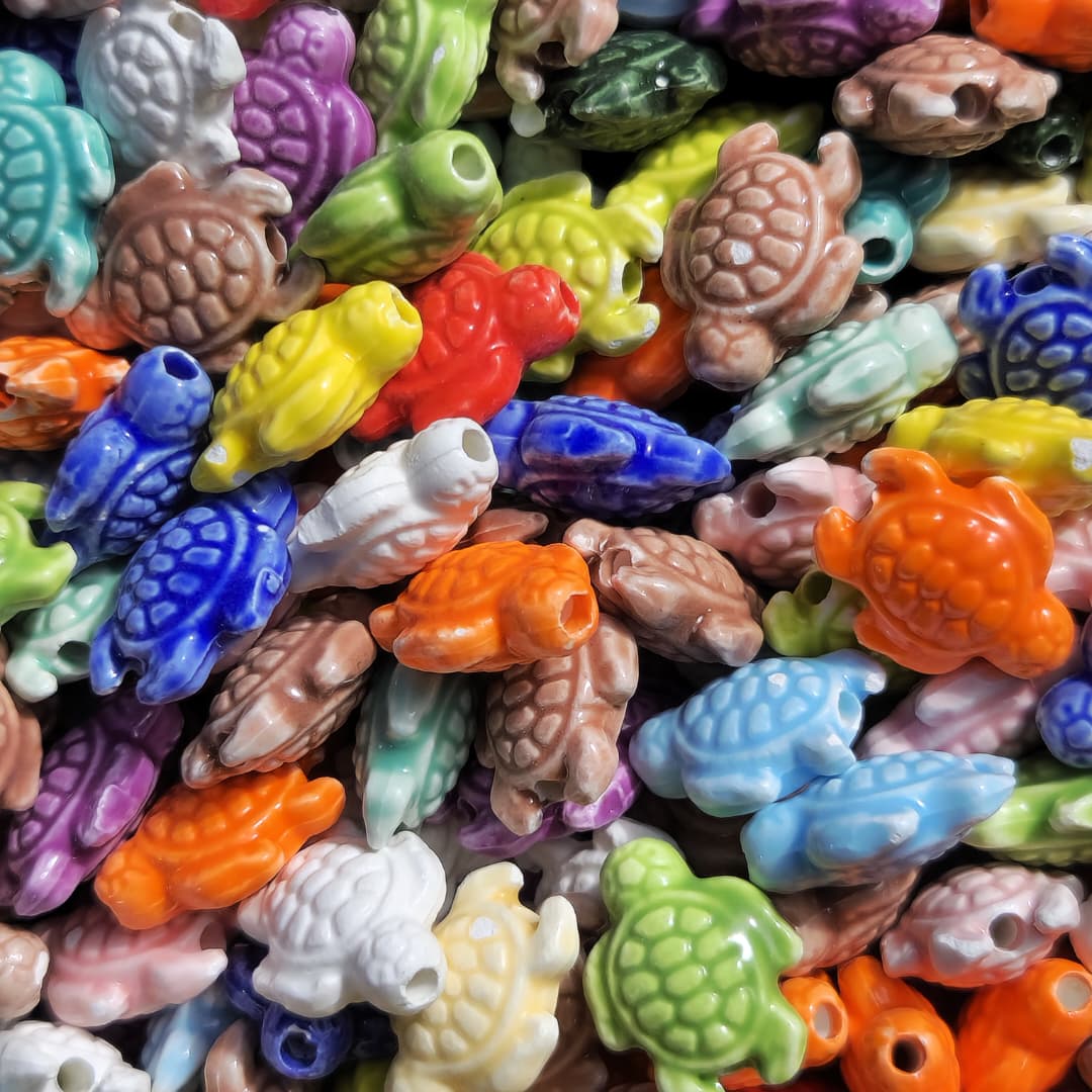 BOLSAS 6 UND TORTUGAS DE COLORES DE MURANO