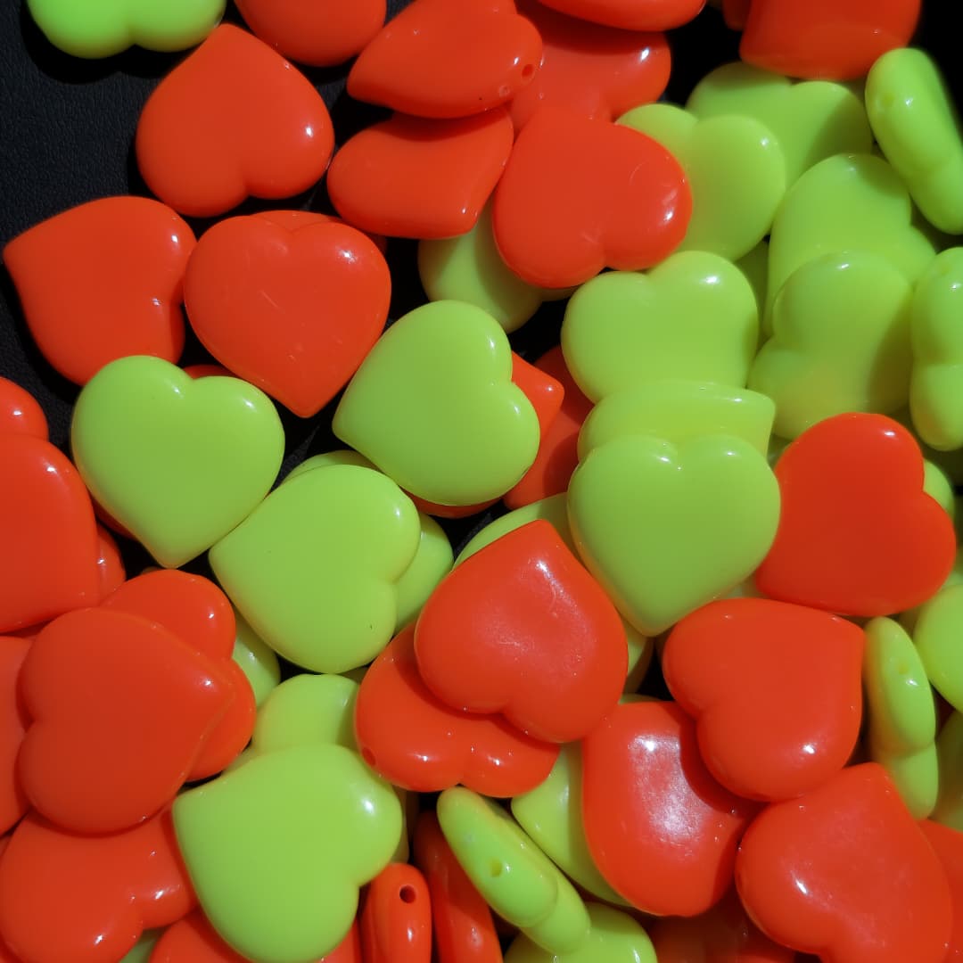 BOLSA 3 UND CORAZONES AMARILLO Y NARANJA