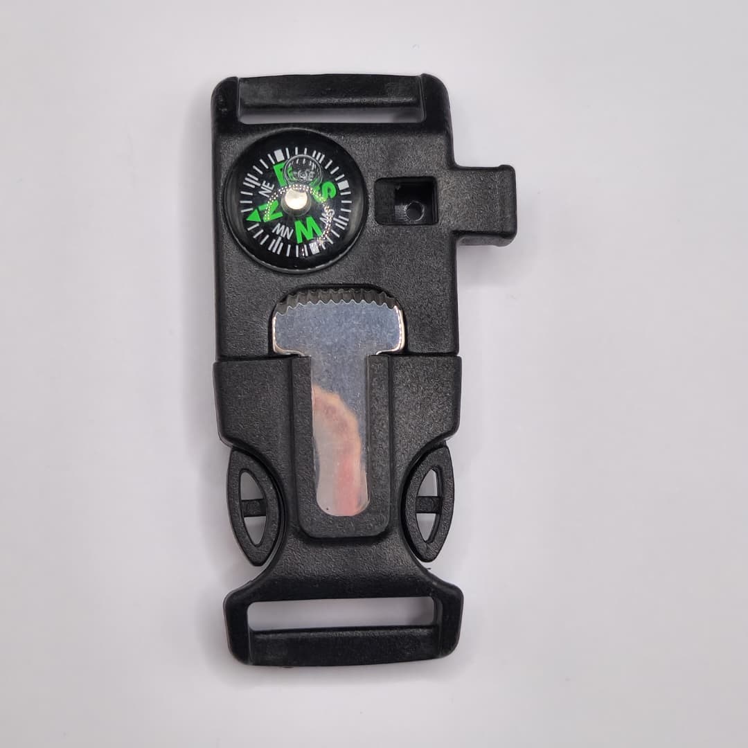 BROCHE PEDERNAL PITO BRUJULA NEGRO GRANDE